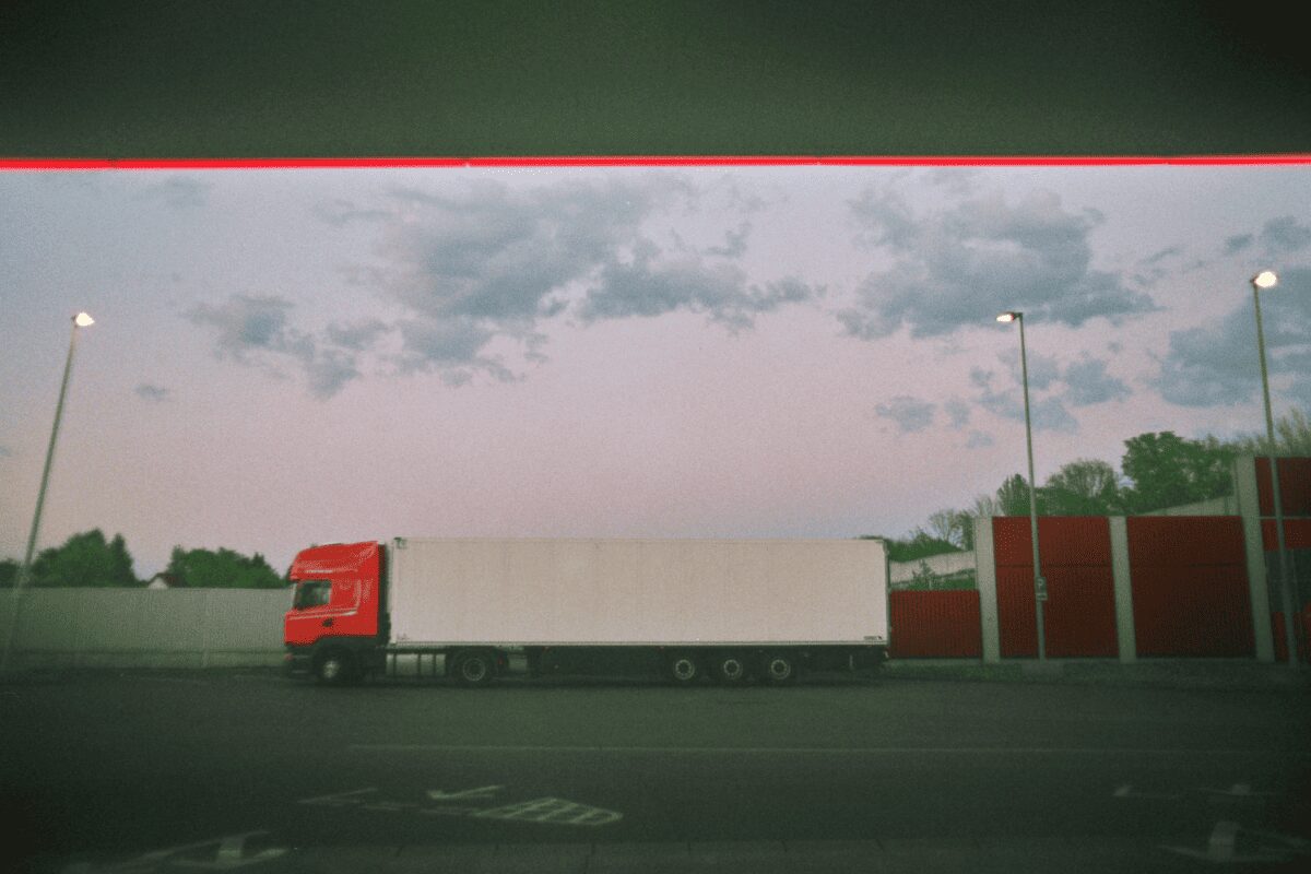 Truck at dusk